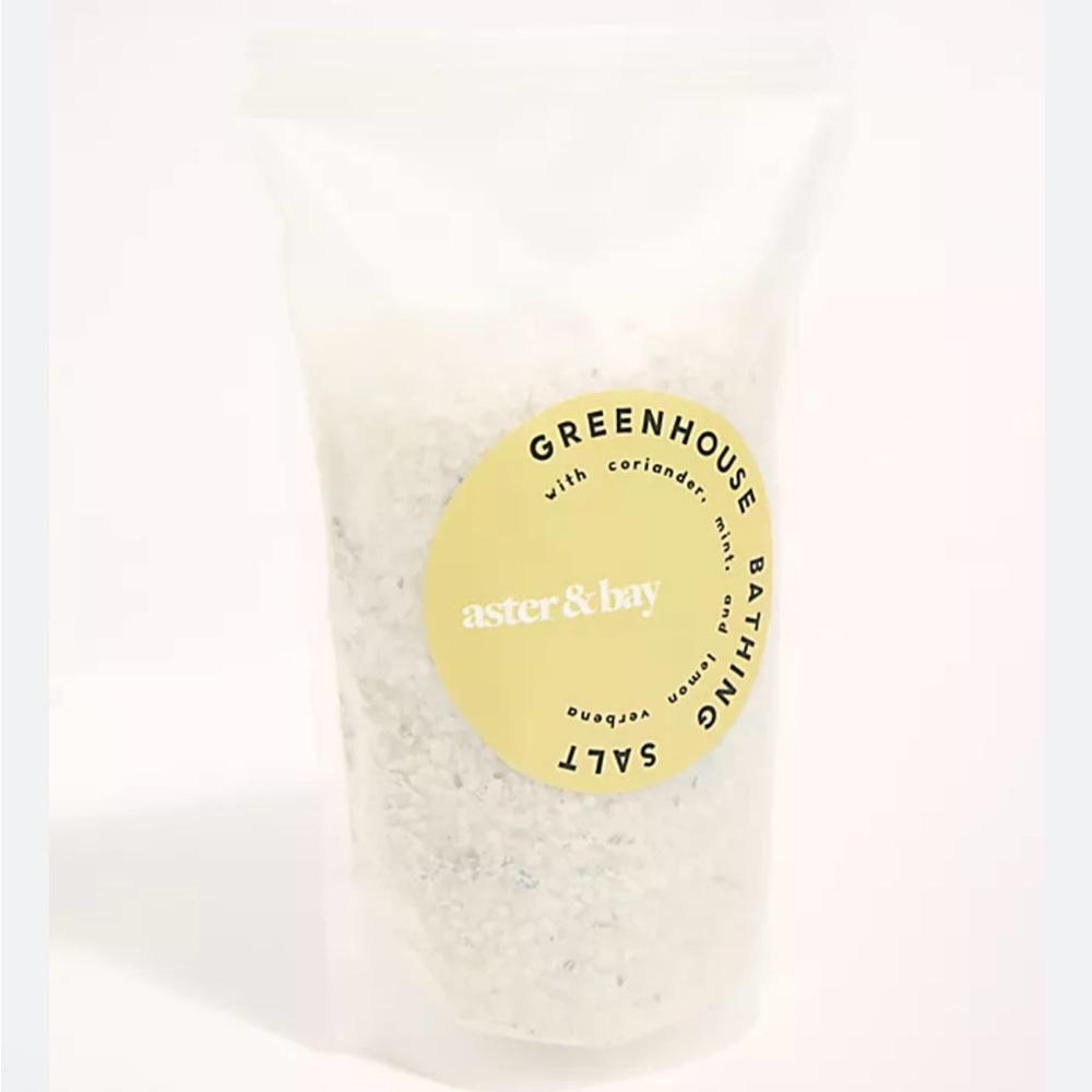 New Free People Bathing Salts Aster & Bay Greenhouse Coriander Mint Lemon Verben